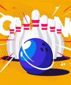 Illustration Bowling Diamond Painting