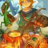 Legend of Zelda BOTW Link Cooking Diamond Painting