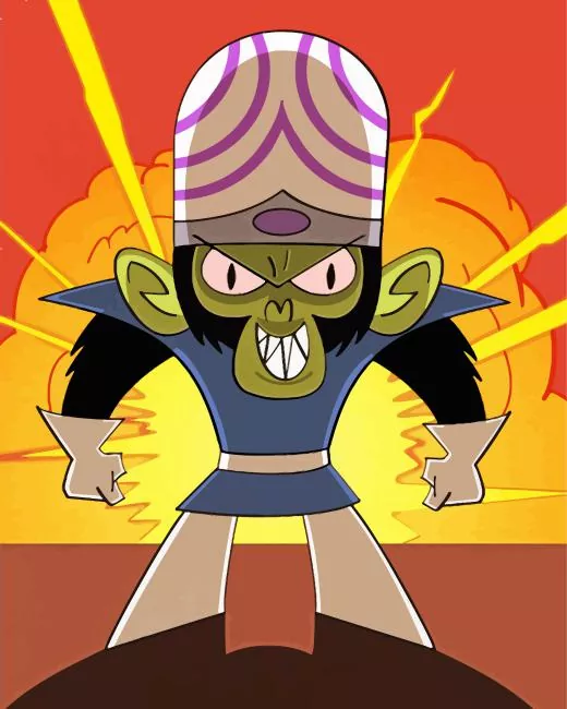 Mojo Jojo character Diamond Painst Mojo Jojo Character Diamond Painting