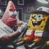 Patrick Tattooing SpongeBob Diamond Painting