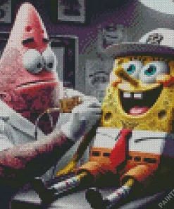 Patrick Tattooing SpongeBob Diamond Painting
