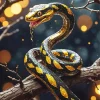 Snake On Branch Diamond Painting
