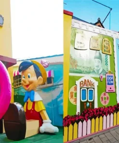 Songwol dong Fairy Tale Village Diamond Painting