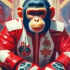 The Boxer Monkey Diamond Painting