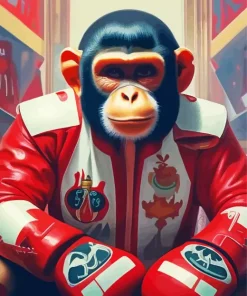 The Boxer Monkey Diamond Painting