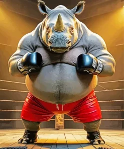 The Boxer Rhino Diamond Painting