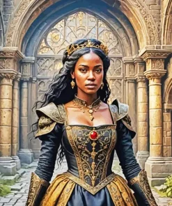 Tudor Lady Art Diamond Painting