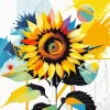 Abstract Sunflower Art Diamond Painting