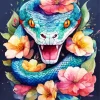Aesthetic Flowers Snake Art Diamond Painting