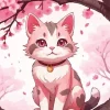 Anime Pink Cat Diamond Painting