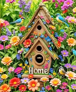 Birdhouse Art Diamond Painting