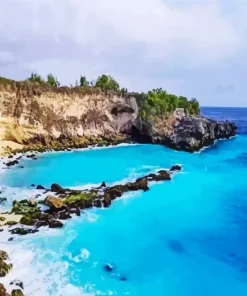 Blue Lagoon Beach Indonesia Diamond Painting