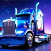 Blue Peterbilt Diamond Painting