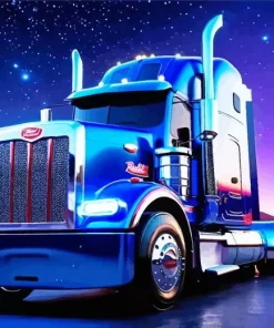Blue Peterbilt Diamond Painting