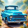 Blue Truck Diamond Painting