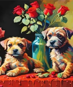 Border Terrier Dogs Diamond Painting