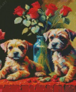 Border Terrier Dogs Diamond Painting