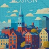 Boston City Poster Diamond Painting