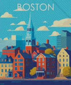 Boston City Poster Diamond Painting