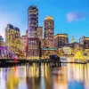 Boston Skyline At Night Diamond Painting