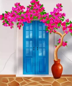Bougainvillea Front Door Diamond Painting