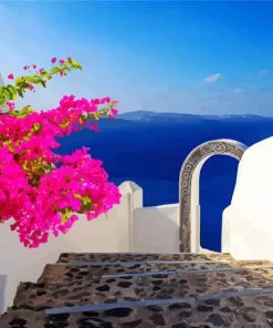 Bougainvillea Santorini Diamond Painting