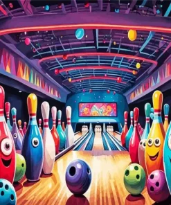 Bowling Game Art Diamond Painting