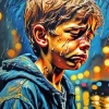 Boy Crying Diamond Painting