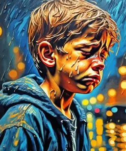Boy Crying Diamond Painting