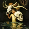 Boy With A Skull Diamond Painting
