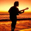 Boy With Guitar Silhouette Diamond Painting