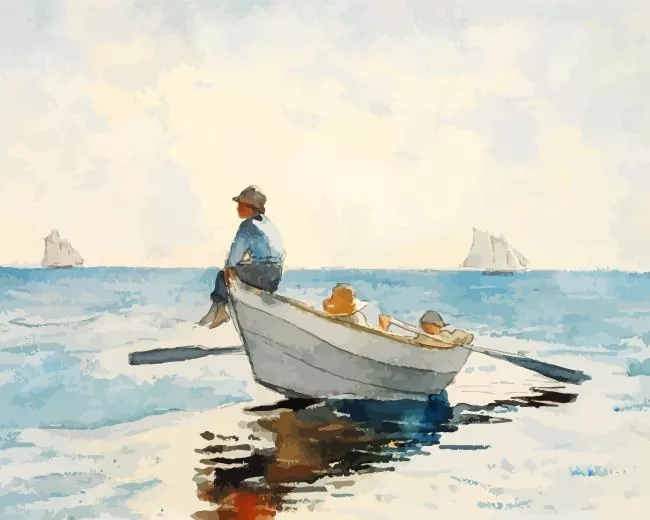 boys in a dory winslow homer Diamond By Numbers Boys In A Dory Winslow Homer Diamond Painting