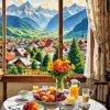 Breakfast In Mountains Diamond Painting