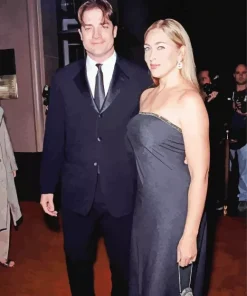 Brendan Fraser And His Wife Diamond Painting
