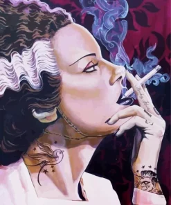 Bride Of Frankenstein Smoking Diamond Painting