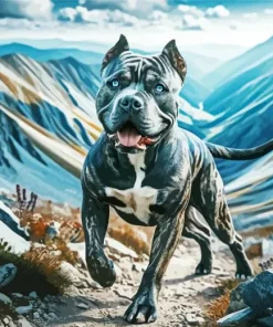 Brindle Pitbull Diamond Painting