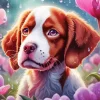 Brittany Spaniel Puppy Diamond Paint