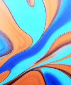 Brown And Blue Art Diamond Painting