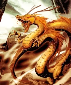 Brown Chinese Dragon Diamond Painting