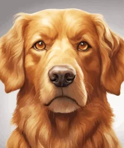 Brown Dog Face Diamond Painting