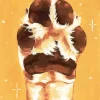 Brown Dog Paw Art Diamond Painting