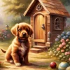 Brown Puppy Diamond Painting