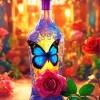Butterfly Glass Bottle Diamond Painting