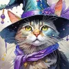 Cat Witch Art Diamond Painting