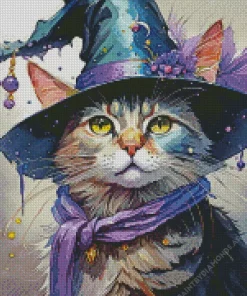 Cat Witch Art Diamond Painting