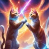 Cats Fighting Diamond Painting