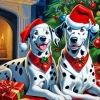 Christmas Dogs Pets Diamond Painting