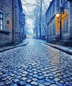 Cobblestone Street Diamond Painting