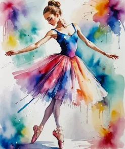 Colorful Ballerina Diamond Painting