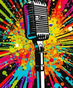Colorful Microphone Diamond Painting